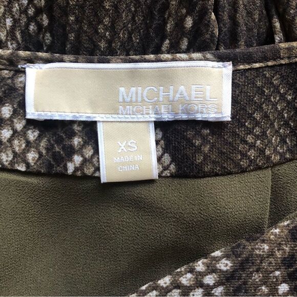 MICHAEL KORS python print pleated peasant dress - Picture 4 of 6